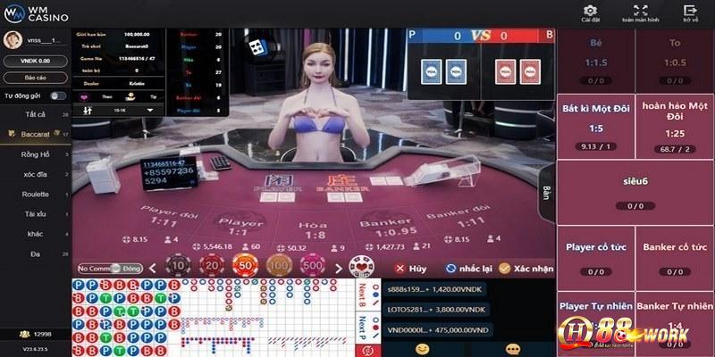 Nhiều cửa cược đa dạng tại Baccarat QH88 