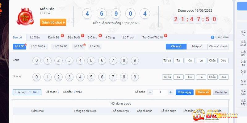 Đặt cược đơn giản với xổ số QH88