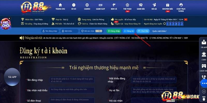 Điều kiện đăng ký tài khoản tại QH88