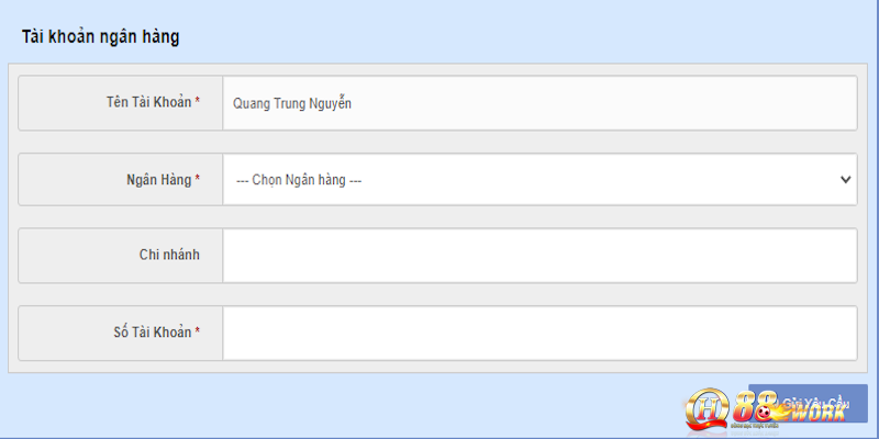 Hướng dẫn tân thủ cách liên kết ngân hàng tại QH88